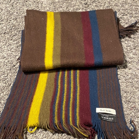 Paul Smith Accessories - Vintage Paul Smith "Lane Verge Mabro" Striped Wool Scarf